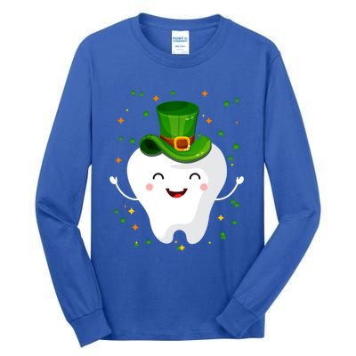 Dental Tooth St Patricks Day Funny Dentist Gift For Dentist Gift Tall Long Sleeve T-Shirt