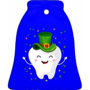 Dental Tooth St Patricks Day Funny Dentist Gift For Dentist Gift Ceramic Bell Ornament