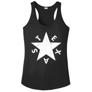 Distressed Texas Star Ladies PosiCharge Competitor Racerback Tank