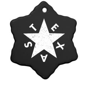 Distressed Texas Star Ceramic Star Ornament