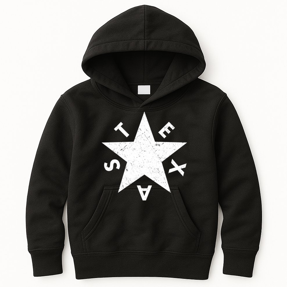 Distressed Texas Star Kids Hoodie