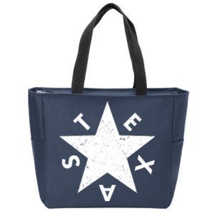 Distressed Texas Star Zip Tote Bag