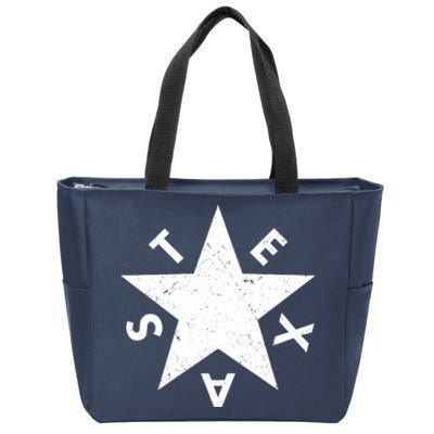 Distressed Texas Star Zip Tote Bag