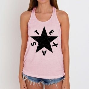 Distressed Texas Star Women's Knotted Racerback Tank