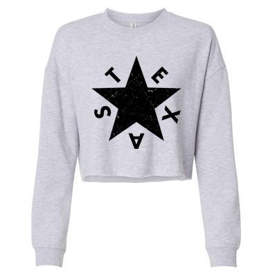 Distressed Texas Star Cropped Pullover Crew