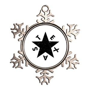 Distressed Texas Star Metallic Star Ornament