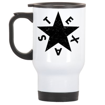 Distressed Texas Star Stainless Steel Travel Mug