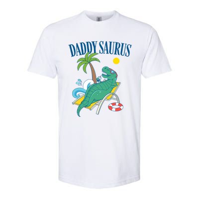 Daddysaurus Trex Summer Vacation FatherS Day Daddysaurus Gift Softstyle® CVC T-Shirt