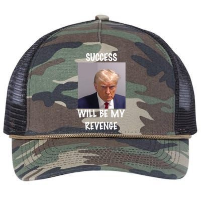 Donald Trump Success Will Be My Revenge Cool Gift Retro Rope Trucker Hat Cap