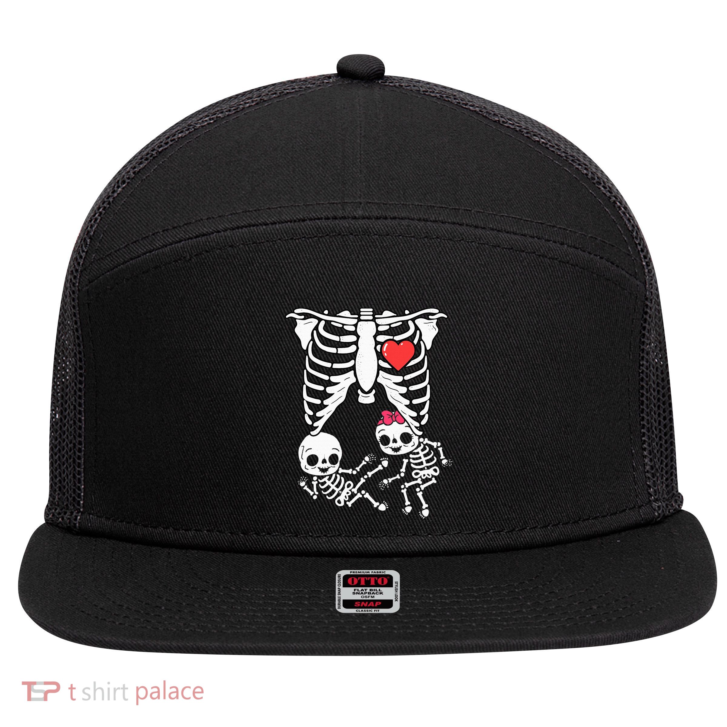 Double Trouble Spooky Pregnancy Reveal with Xray Twins 7 Panel Mesh Trucker Snapback Hat
