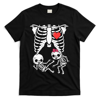 Double Trouble Spooky Pregnancy Reveal with Xray Twins T-Shirt