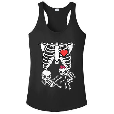 Double Trouble Spooky Pregnancy Reveal with Xray Twins Ladies PosiCharge Competitor Racerback Tank