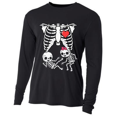 Double Trouble Spooky Pregnancy Reveal with Xray Twins Cooling Performance Long Sleeve Crew