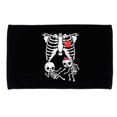 Double Trouble Spooky Pregnancy Reveal with Xray Twins Microfiber Hand Towel