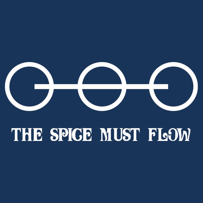 DUNE THE SPICE MUST FLOW FUNNY Drawstring Bag
