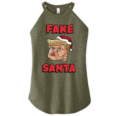 Donald Trump Santa Hat Fake Santa Christmas Women’s Perfect Tri Rocker Tank