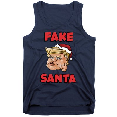 Donald Trump Santa Hat Fake Santa Christmas Tank Top