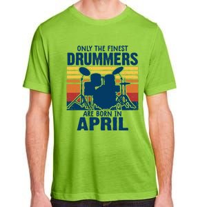 Drummer T Shirts Drummers Born In April Drummer Gifts Adult ChromaSoft Performance T-Shirt