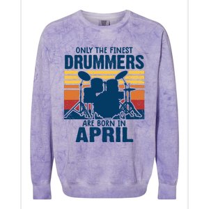 Drummer T Shirts Drummers Born In April Drummer Gifts Colorblast Crewneck Sweatshirt