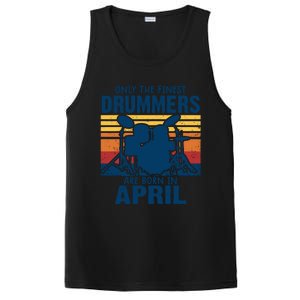 Drummer T Shirts Drummers Born In April Drummer Gifts PosiCharge Competitor Tank