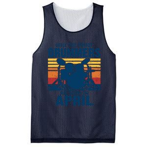 Drummer T Shirts Drummers Born In April Drummer Gifts Mesh Reversible Basketball Jersey Tank