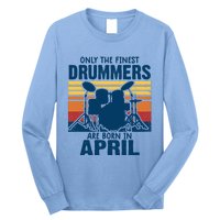 Drummer T Shirts Drummers Born In April Drummer Gifts Long Sleeve Shirt