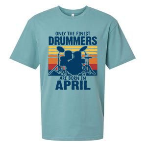 Drummer T Shirts Drummers Born In April Drummer Gifts Sueded Cloud Jersey T-Shirt