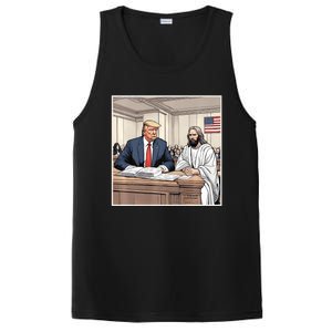 Donald Trump Sitting Next To Jesus In Court PosiCharge Competitor Tank