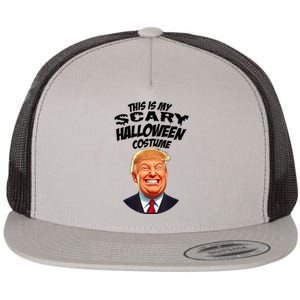 Donald Trump Scary Halloween Gag President Costume Gag Flat Bill Trucker Hat