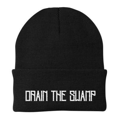 Drain The Swamp White Design Knit Cap Winter Beanie