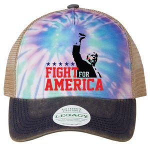 Donald Trump Shooting Fight For America Trump Assassination Attempt Legacy Tie Dye Trucker Hat