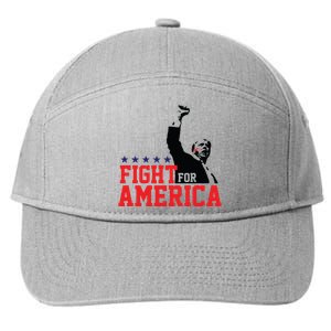 Donald Trump Shooting Fight For America Trump Assassination Attempt 7-Panel Snapback Hat