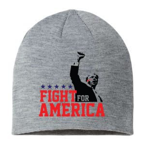 Donald Trump Shooting Fight For America Trump Assassination Attempt Sustainable Beanie