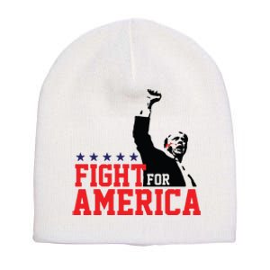 Donald Trump Shooting Fight For America Trump Assassination Attempt Short Acrylic Beanie