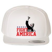 Donald Trump Shooting Fight For America Trump Assassination Attempt Wool Snapback Cap