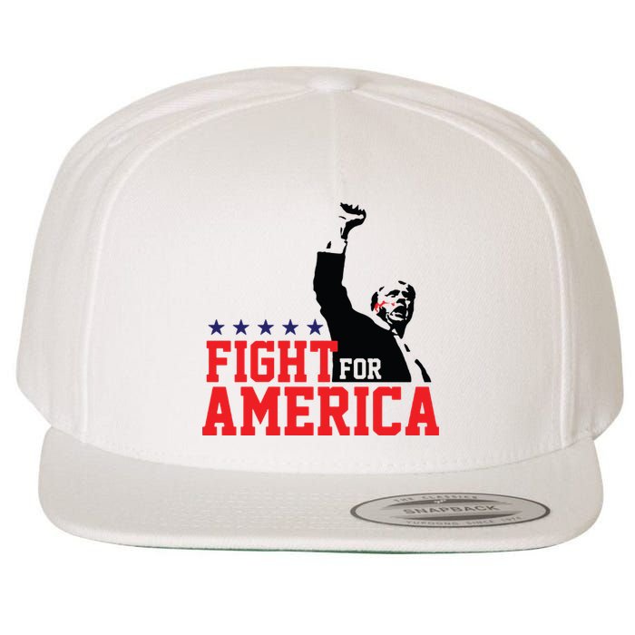 Donald Trump Shooting Fight For America Trump Assassination Attempt Wool Snapback Cap