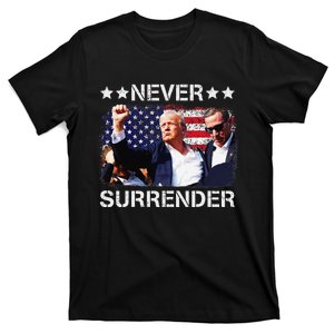 Donald Trump Shot Never Surrender 2024 T-Shirt