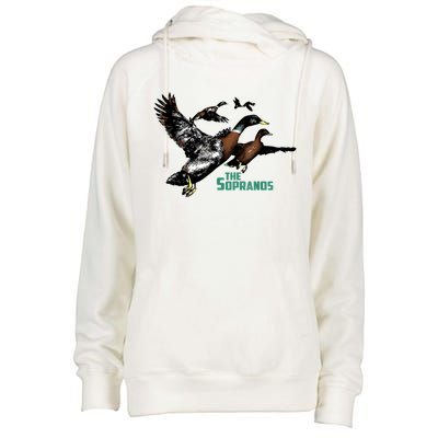 Ducks The Sopranos Do You Feel Depressed The Duck Left I Womens Funnel Neck Pullover Hood