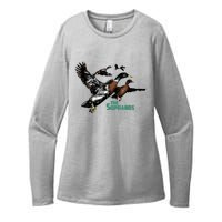 Ducks The Sopranos Do You Feel Depressed The Duck Left I Womens CVC Long Sleeve Shirt