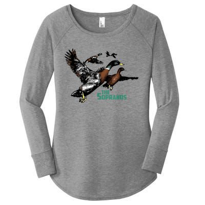 Ducks The Sopranos Do You Feel Depressed The Duck Left I Women's Perfect Tri Tunic Long Sleeve Shirt