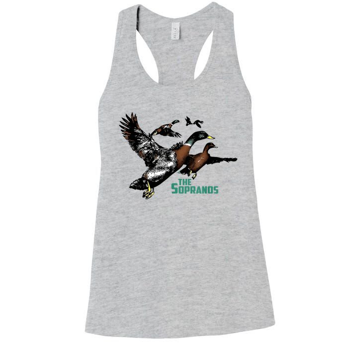 Ducks The Sopranos Do You Feel Depressed The Duck Left I Women's Racerback Tank