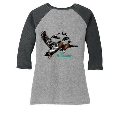 Ducks The Sopranos Do You Feel Depressed The Duck Left I Women's Tri-Blend 3/4-Sleeve Raglan Shirt