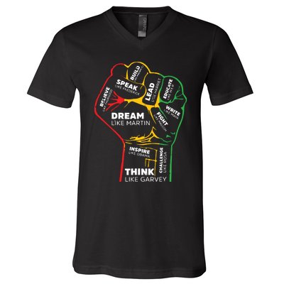 Dream Think Speak Black History Month V-Neck T-Shirt