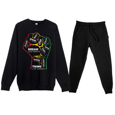 Dream Think Speak Black History Month Premium Crewneck Sweatsuit Set