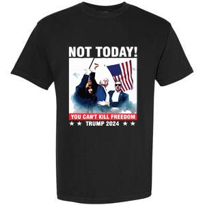 Donald Trump Shooting Not Today Trump Assassination Attempt Garment-Dyed Heavyweight T-Shirt