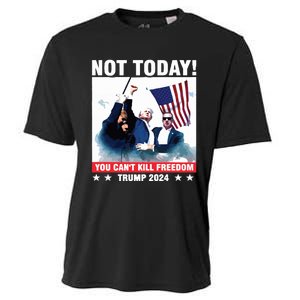 Donald Trump Shooting Not Today Trump Assassination Attempt Cooling Performance Crew T-Shirt