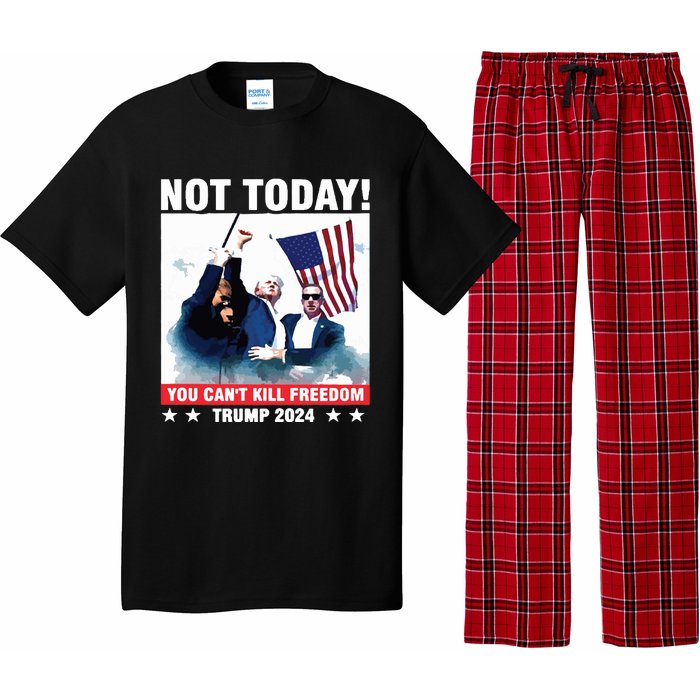 Donald Trump Shooting Not Today Trump Assassination Attempt Pajama Set