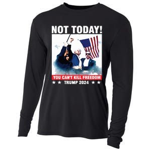 Donald Trump Shooting Not Today Trump Assassination Attempt Cooling Performance Long Sleeve Crew