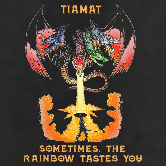 Dragon Tiamat Sometimes The Rainbow Tastes You 7 Panel Mesh Trucker Snapback Hat