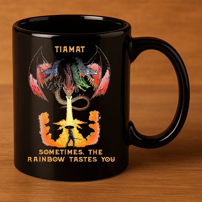 Dragon Tiamat Sometimes The Rainbow Tastes You 11oz C Handle Ceramic Mug